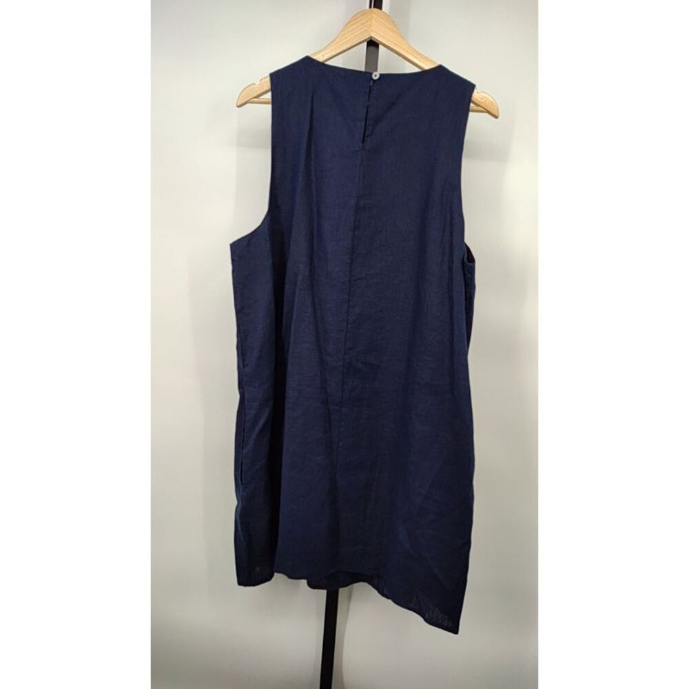 Quince Navy Sleeveless Shift Dress - Picture 2 of 2